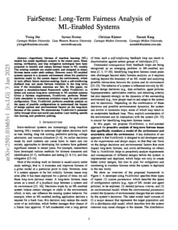 FairSense: Long-Term Fairness Analysis of ML-Enabled Systems