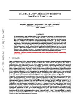 SaLoRA: Safety-Alignment Preserved Low-Rank Adaptation