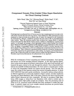 Compressed Domain Prior-Guided Video Super-Resolution for Cloud Gaming Content