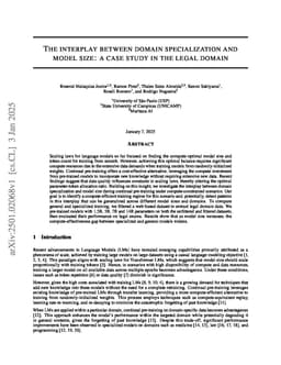 The interplay between domain specialization and model size