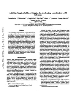 AdaSkip: Adaptive Sublayer Skipping for Accelerating Long-Context LLM Inference