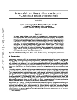 Tensor-GaLore: Memory-Efficient Training via Gradient Tensor Decomposition