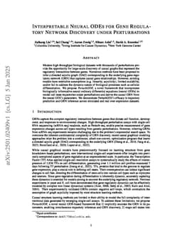 Interpretable Neural ODEs for Gene Regulatory Network Discovery under Perturbations