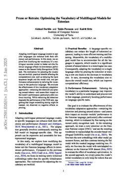 Prune or Retrain: Optimizing the Vocabulary of Multilingual Models for Estonian