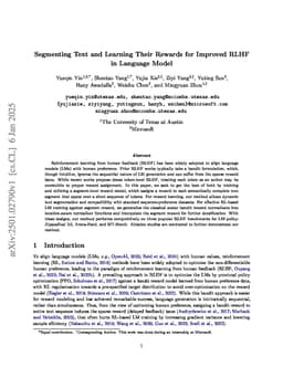 Segmenting Text and Learning Their Rewards for Improved RLHF in Language Model
