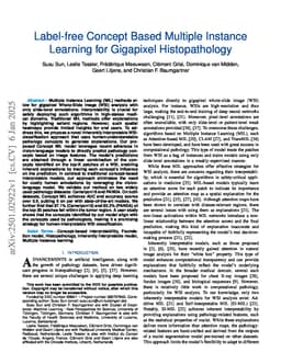 Label-free Concept Based Multiple Instance Learning for Gigapixel Histopathology