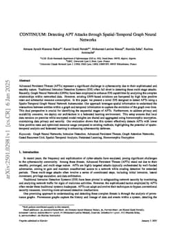 CONTINUUM: Detecting APT Attacks through Spatial-Temporal Graph Neural Networks