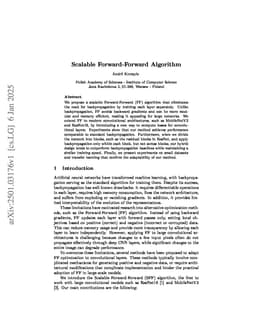 Scalable Forward-Forward Algorithm