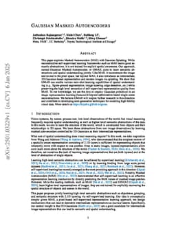 Gaussian Masked Autoencoders
