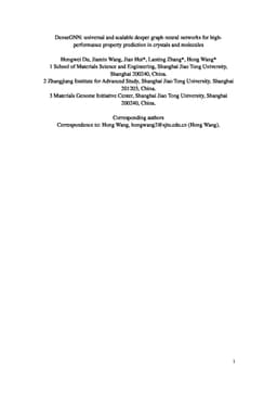 DenseGNN: universal and scalable deeper graph neural networks for high-performance property prediction in crystals and molecules