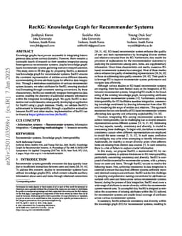 RecKG: Knowledge Graph for Recommender Systems