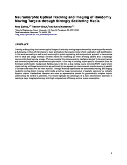 Neuromorphic Optical Tracking and Imaging of Randomly Moving Targets through Strongly Scattering Media