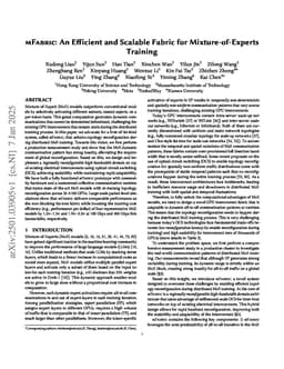 mFabric: An Efficient and Scalable Fabric for Mixture-of-Experts Training