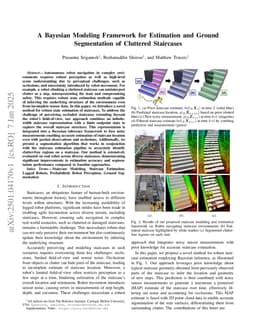 A Bayesian Modeling Framework for Estimation and Ground Segmentation of Cluttered Staircases