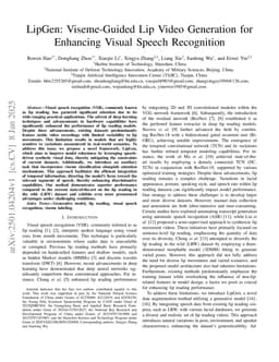 LipGen: Viseme-Guided Lip Video Generation for Enhancing Visual Speech Recognition