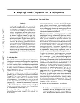 CURing Large Models: Compression via CUR Decomposition