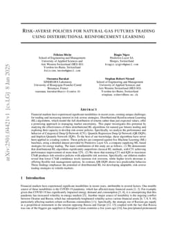 Risk-averse policies for natural gas futures trading using distributional reinforcement learning