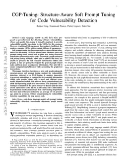 CGP-Tuning: Structure-Aware Soft Prompt Tuning for Code Vulnerability Detection
