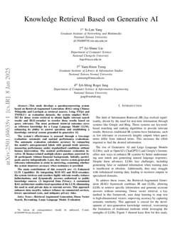Knowledge Retrieval Based on Generative AI