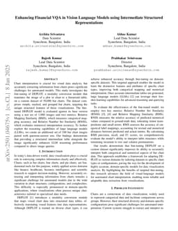 Enhancing Financial VQA in Vision Language Models using Intermediate Structured Representations
