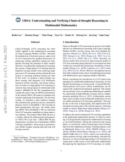 URSA: Understanding and Verifying Chain-of-thought Reasoning in Multimodal Mathematics