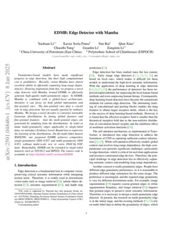EDMB: Edge Detector with Mamba