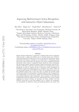Improving Skeleton-based Action Recognition with Interactive Object Information