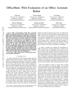 OfficeMate: Pilot Evaluation of an Office Assistant Robot