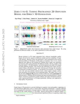 Zero-1-to-G: Taming Pretrained 2D Diffusion Model for Direct 3D Generation
