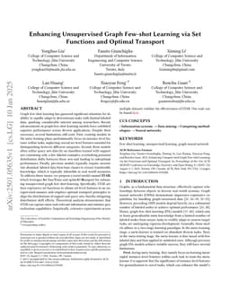 Enhancing Unsupervised Graph Few-shot Learning via Set Functions and Optimal Transport