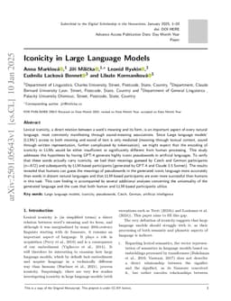 Iconicity in Large Language Models