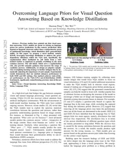 Overcoming Language Priors for Visual Question Answering Based on Knowledge Distillation