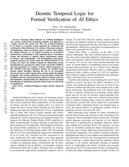 Deontic Temporal Logic for Formal Verification of AI Ethics