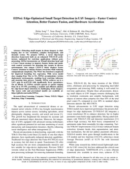 EDNet: Edge-Optimized Small Target Detection in UAV Imagery -- Faster Context Attention, Better Feature Fusion, and Hardware Acceleration