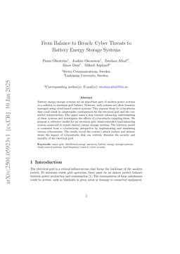 From Balance to Breach: Cyber Threats to Battery Energy Storage Systems