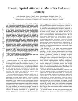 Encoded Spatial Attribute in Multi-Tier Federated Learning