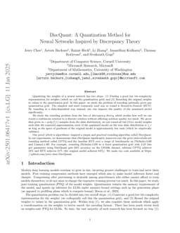 DiscQuant: A Quantization Method for Neural Networks Inspired by Discrepancy Theory