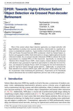 CPDR: Towards Highly-Efficient Salient Object Detection via Crossed Post-decoder Refinement