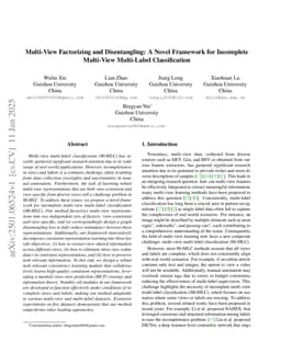 Multi-View Factorizing and Disentangling: A Novel Framework for Incomplete Multi-View Multi-Label Classification
