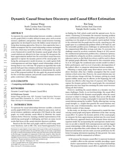 Dynamic Causal Structure Discovery and Causal Effect Estimation