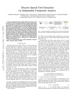 Discrete Speech Unit Extraction via Independent Component Analysis