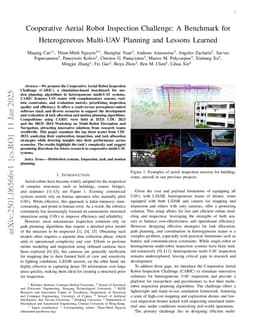 Cooperative Aerial Robot Inspection Challenge: A Benchmark for Heterogeneous Multi-UAV Planning and Lessons Learned