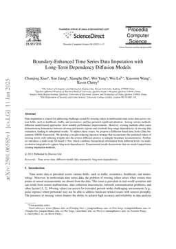 Boundary-enhanced time series data imputation with long-term dependency diffusion models