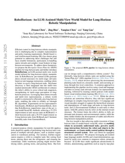 RoboHorizon: An LLM-Assisted Multi-View World Model for Long-Horizon Robotic Manipulation