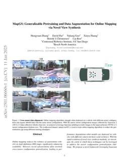 MapGS: Generalizable Pretraining and Data Augmentation for Online Mapping via Novel View Synthesis