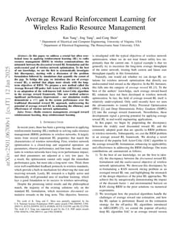 Average Reward Reinforcement Learning for Wireless Radio Resource Management