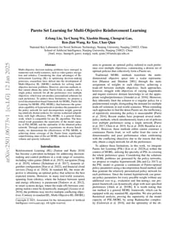 Pareto Set Learning for Multi-Objective Reinforcement Learning