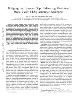 Bridging the Fairness Gap: Enhancing Pre-trained Models with LLM-Generated Sentences