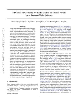 MPCache: MPC-Friendly KV Cache Eviction for Efficient Private Large Language Model Inference