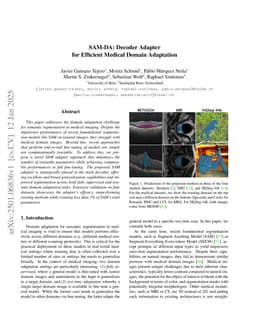 SAM-DA: Decoder Adapter for Efficient Medical Domain Adaptation